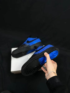 Nike Air Force 1 Black x Glitter sfumati blu